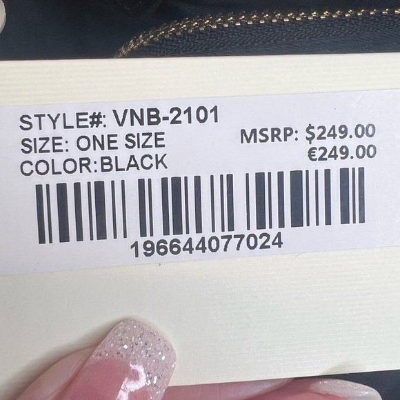 VALENTINO ORLANDI NYLON BACKPACK WITH GOLD DETAIL AND MATCHING POUCH NEW - Picture 11 of 14